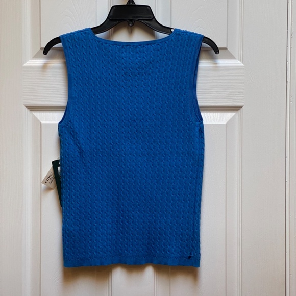Ralph Lauren Blue Sleeveless Sweater - Picture 4 of 5